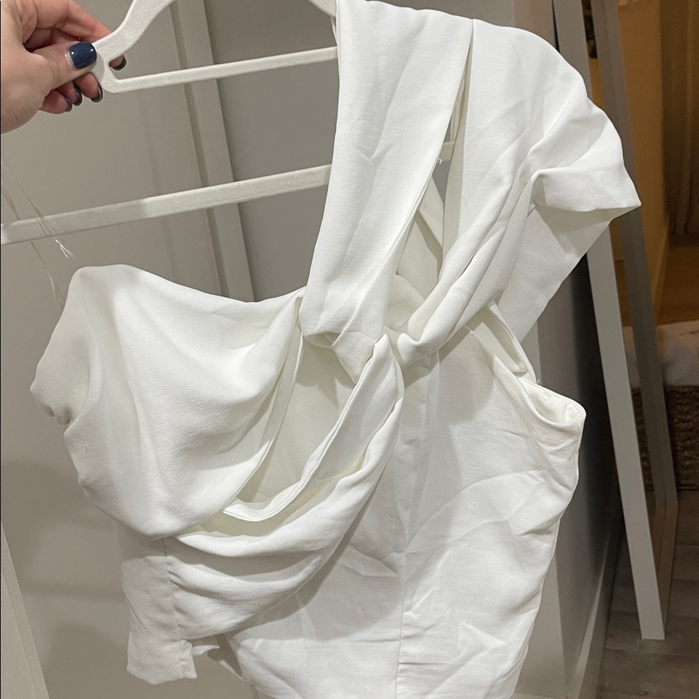 DO+BE White Satin Top